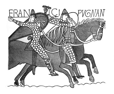 Chevaliers normands, Tapisserie de Bayeux, vers 1070, 1870 - Unbekannt