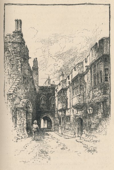 Porte nord et bibliothèque, depuis la tour du roi Jean - Unbekannt