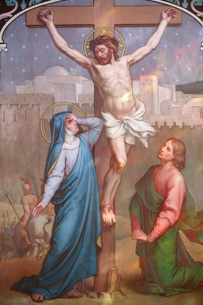 Cathédrale Notre-Dame de Paris : Jésus sur la croix regardant Marie, Paris - Unbekannt