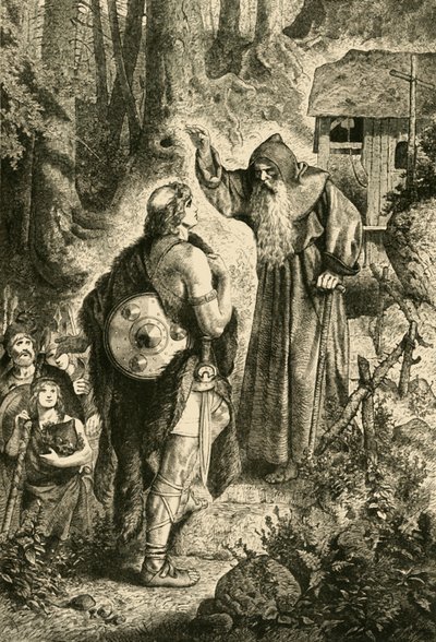 Odoacre et le moine Serverinus, vers 5ème siècle, 1890 - Unbekannt