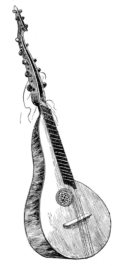 Vieille cithare théorbée française, 1901 - Unbekannt