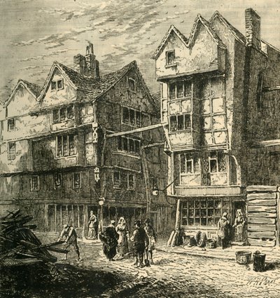 Vieilles maisons autrefois situées à Butchers Row, vers 1800, 1881 - Unbekannt