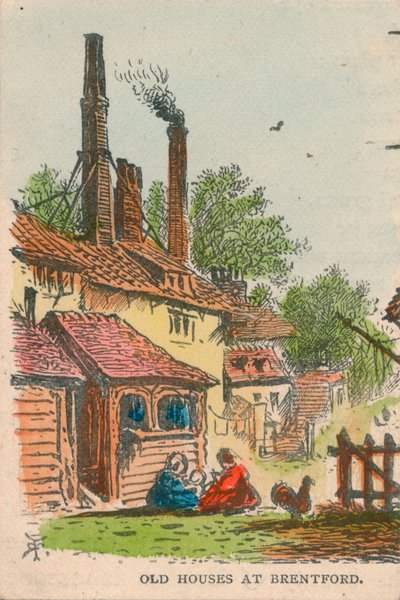 Vieilles maisons à Brentford, 19ème siècle - Unbekannt