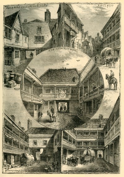 Vieilles auberges à Southwark, c1878 - Unbekannt