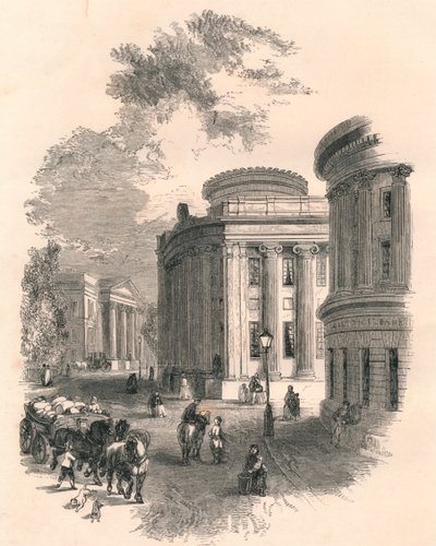 Ancien hôtel de ville et bâtiments commerciaux, Leeds, 19e siècle - Unbekannt