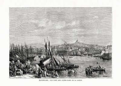 Vieux port et Notre-Dame de la Garde, Marseille, France, 1879 - Unbekannt
