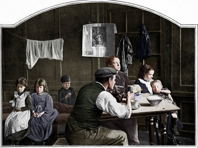 Vieille chambre à Slumland, Londres, vers 1900-1901 - Unbekannt
