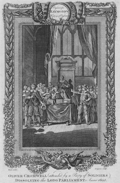 Oliver Cromwell accompagné d