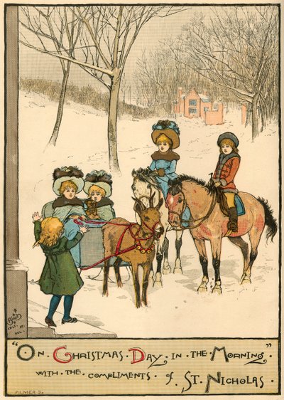 Le jour de Noël au matin, avec les compliments de Saint-Nicolas, 1883 - Unbekannt