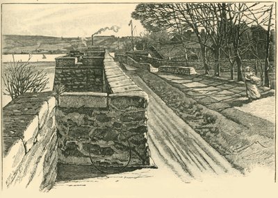 Sur les murs de Berwick, regardant à travers la Tweed, 1898 - Unbekannt