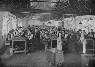 Un des départements de fabrication de cigares chez Salmon and Gluckstein, Ltd, Londres, vers 1870, 1903 - Unbekannt