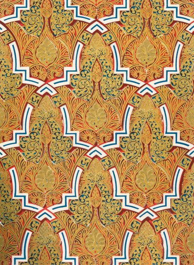 Ornement en panneaux sur les murs, Cour de la Mosquée, 1907 - Unbekannt