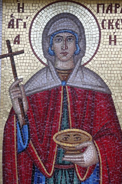 Mosaïque orthodoxe dans un village de Troodos. Sainte Paraskevi, 20150510, Chypre - Unbekannt