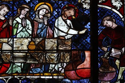 Cathédrale Notre-Dame de Strasbourg. Vitrail. La transformation de l