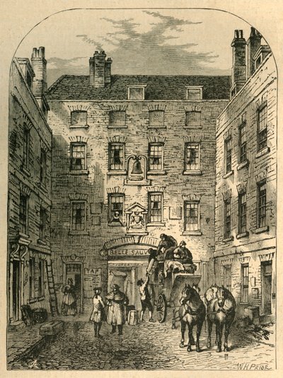 Cour extérieure de La Belle Sauvage en 1828, 1897 - Unbekannt