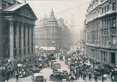 Devant le Mansion House, Londres, 9h, vers 1901 - Unbekannt