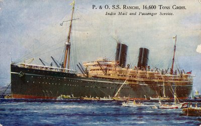 P. & O. S.S. Ranchi, 16 600 tonnes brutes, service postal et passagers pour l