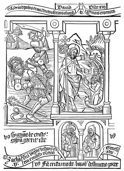 Page de la Biblia Pauperum, 15e siècle, 1870 - Unbekannt