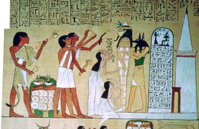Page du Livre des Morts de Hunefer, de Thèbes, Égypte, 19e dynastie, vers 1300 av. J.-C. - Unbekannt