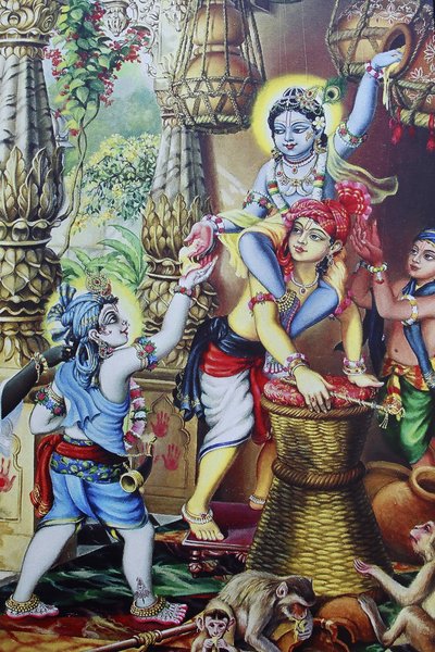Krishna enfant jouant avec ses frères, Inde - Unbekannt
