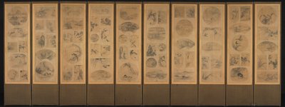 Peinture de Cent Thèmes recto, fin des années 1800 - Unbekannt