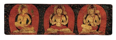 Paire de couvertures de manuscrits avec trois divinités et trois hiérarques, vers 12ème siècle - Unbekannt