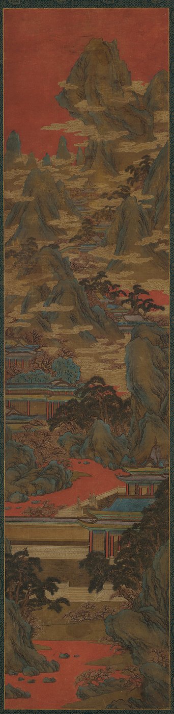 Dames du palais regardant le coucher du soleil, dynastie Ming, 16ème-17ème siècle - Unbekannt