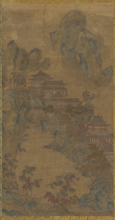 Palais dans les montagnes, dynastie Ming, 16e-17e siècle - Unbekannt