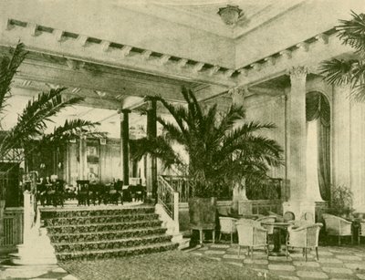Palm Court et Lounge dans le Majestic, vers 1930 - Unbekannt
