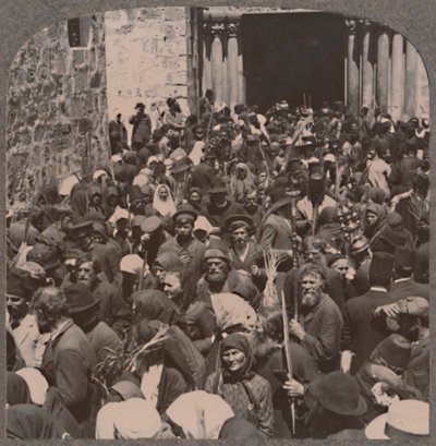 Procession des Rameaux quittant l
