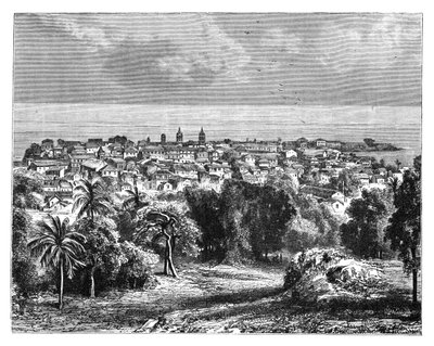 Panama City depuis le mont Ancon, vers 1890 - Unbekannt