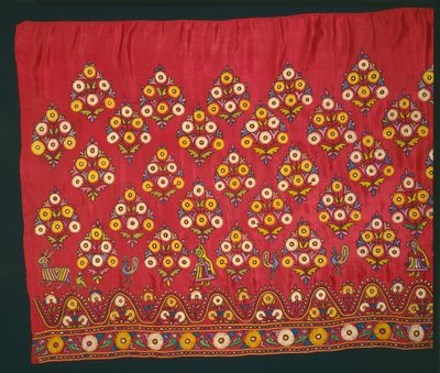 Panneau pour une jupe Ghagra, fin des années 1800 ou début des années 1900 - Unbekannt