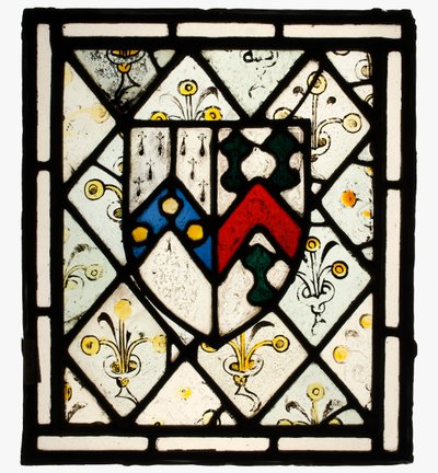 Panneau avec blason héraldique de Johnson, britannique, vers 1500 - Unbekannt