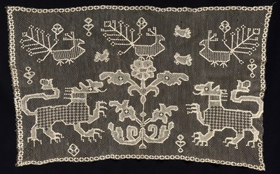 Panneau avec panthères, oiseaux et motifs floraux, 18e-19e siècle - Unbekannt