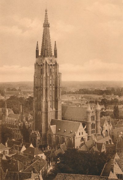 Panorama et Église Notre-Dame, vers 1928 - Unbekannt