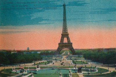 Panorama des Jardins du Trocadéro et de la Tour Eiffel, Paris - Unbekannt