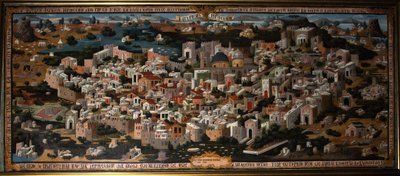 Vue panoramique de la Palestine avec la ville de Jérusalem, 1833 - Unbekannt