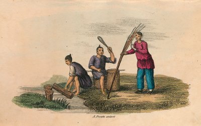 Fabrication de papier en Chine, AD 105, c1850 - Unbekannt