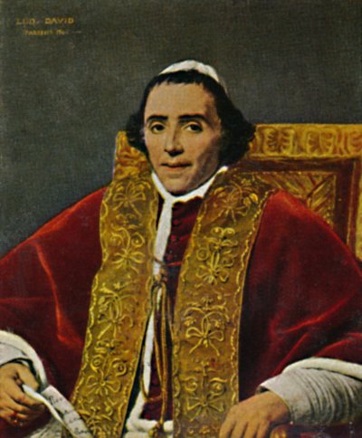 Pape Pie VII. 1740-1823. - Peinture de David, 1934 - Unbekannt