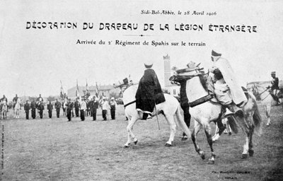 Défilé du drapeau de la Légion étrangère française, Sidi Bel Abbès, Algérie, 28 avril 1906 - Unbekannt