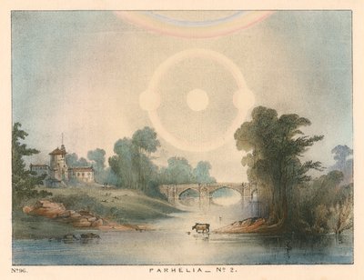 Parhélie, faux soleils combinés avec un halo et un arc-en-ciel - Unbekannt