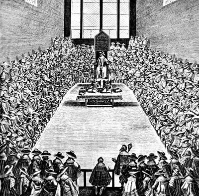 Parlement en session sous le règne de Jacques Ier, début 17ème siècle, vers 1902-1905 - Unbekannt