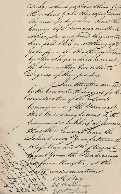 Partie de lettre datée du 31 décembre 1806 de Lloyds à l
