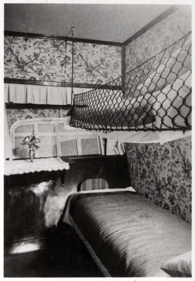 Cabine passagers la nuit, LZ 127 Graf Zeppelin, 1933 - Unbekannt