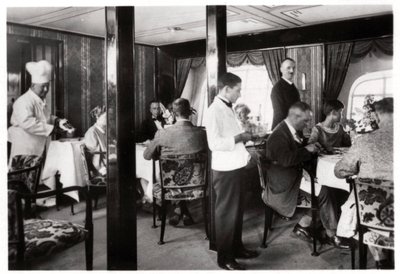 Salle à manger des passagers, Zeppelin LZ 127 Graf Zeppelin, 1933 - Unbekannt