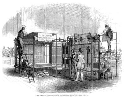 Machine à imprimer verticale brevetée, Grande Exposition, Londres, 1851 - Unbekannt