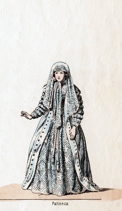 Patience, costume pour la pièce de Shakespeare, Henry VIII, 19e siècle - Unbekannt