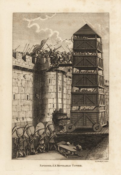 Paviseurs et tour mobile - Unbekannt