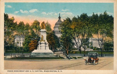 Monument de la Paix et Capitole des États-Unis, Washington, DC, c1910 - Unbekannt