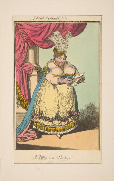 Paix, Pièce et Abondance, Portraits Politiques No. 1, vers 1820 - Unbekannt